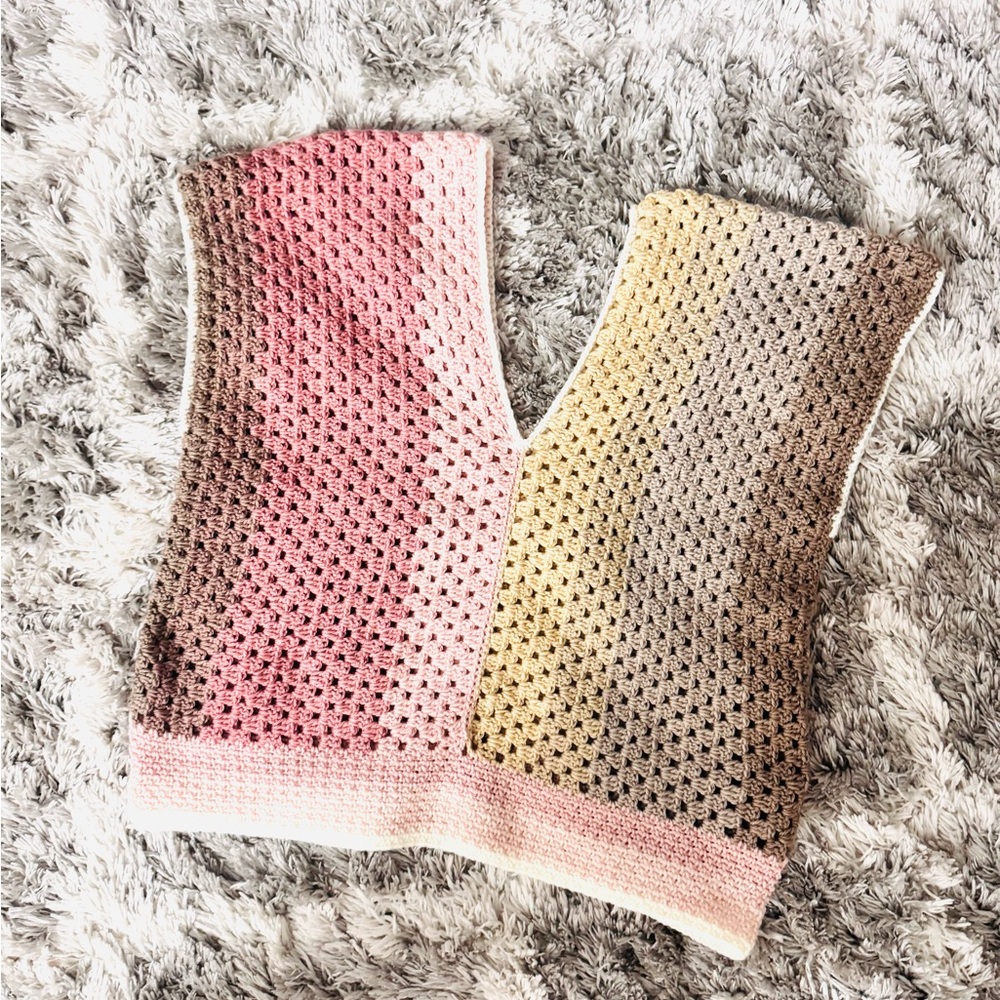 Multicolor Crochet Vest